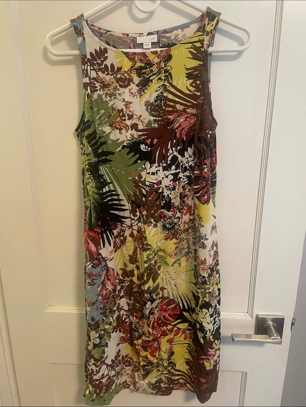 J. Jill Artsy Tropical Floral Sleeveless Shift Dress